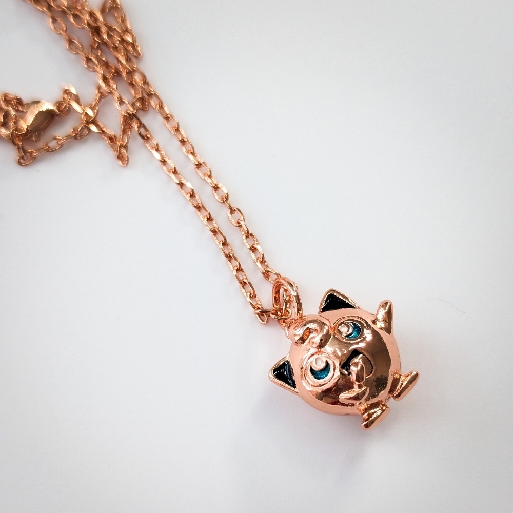 Rose Gold Edition Pokemon Jigglypuff "Singing Star" 3D Pendant